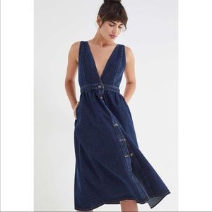UO Overall denim Dress